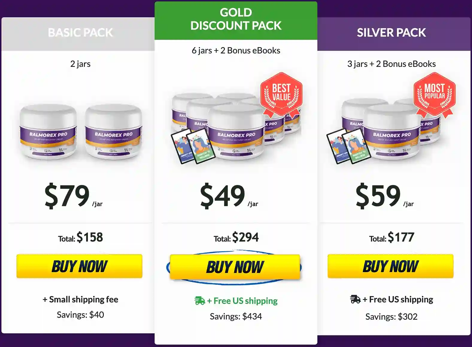 Balmorex Pro Pricing Packages 2 Jar 3 Jar 6 Jar